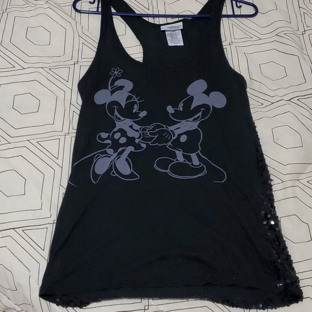 2010s Disney Tank Top – Minnie & Mickey Sequined Back